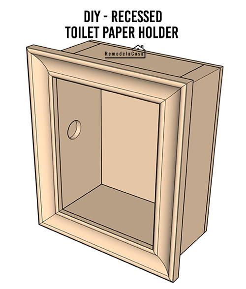 how to make and install a recessed toilet paper holder