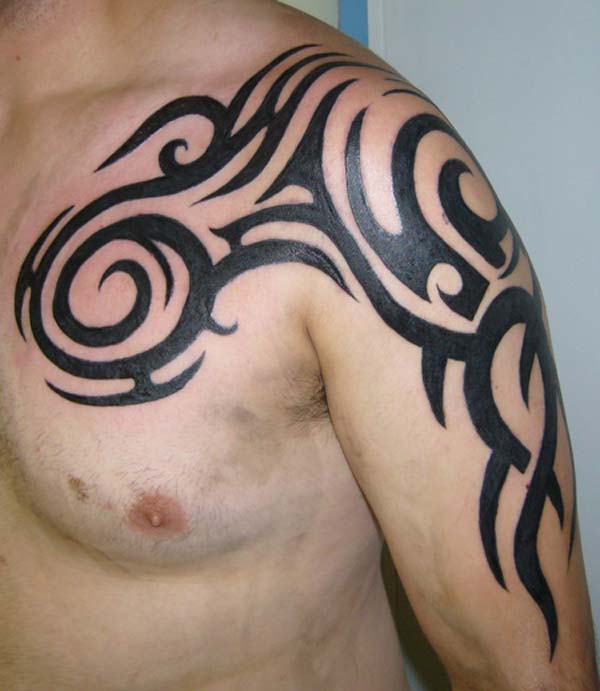 Tribal Shoulder Tattoo For Men