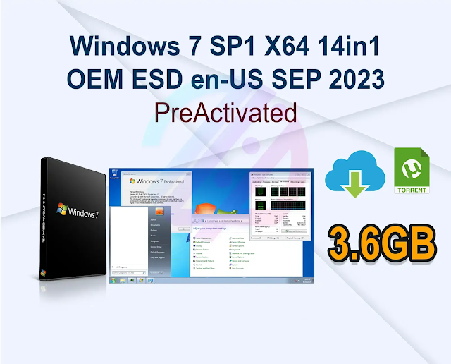 Windows 7 SP1 X64 14in1 OEM ESD en-US SEP 2023