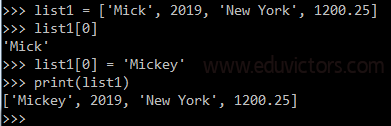 Python List is mutable - CBSE Class 11 - Informatics Practices - Python Basics - List Manipulation (Part-1) - Question and Answers(#class11InformaticsPractices)(#eduvictors)