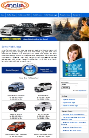 Iklan Website Rental Sewa Mobil