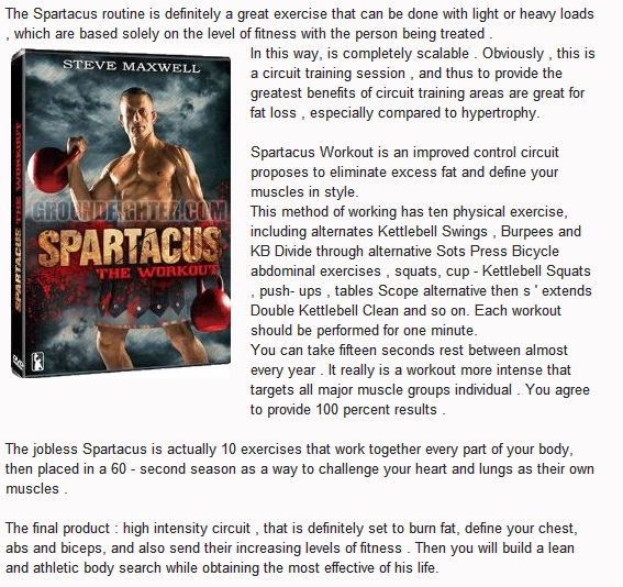 Spartacus Is This Specific Spartacus workout can have beneficial effects on your bodybuilding?