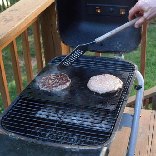 Patty melts on GrillGrates on the PKGrill