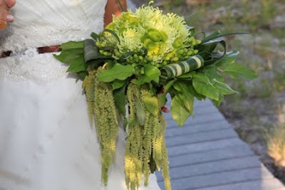 November Wedding Flowers on Florida Beach Wedding Flowers  Green Flower Wedding Bouquet