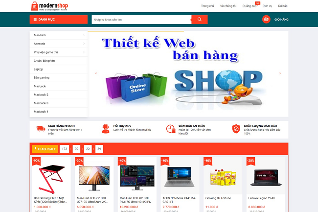 Free Modernshop Responsive Blogger Template