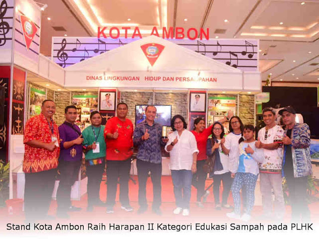 Stand Kota Ambon Raih Harapan II Kategori Edukasi Sampah pada PLHK