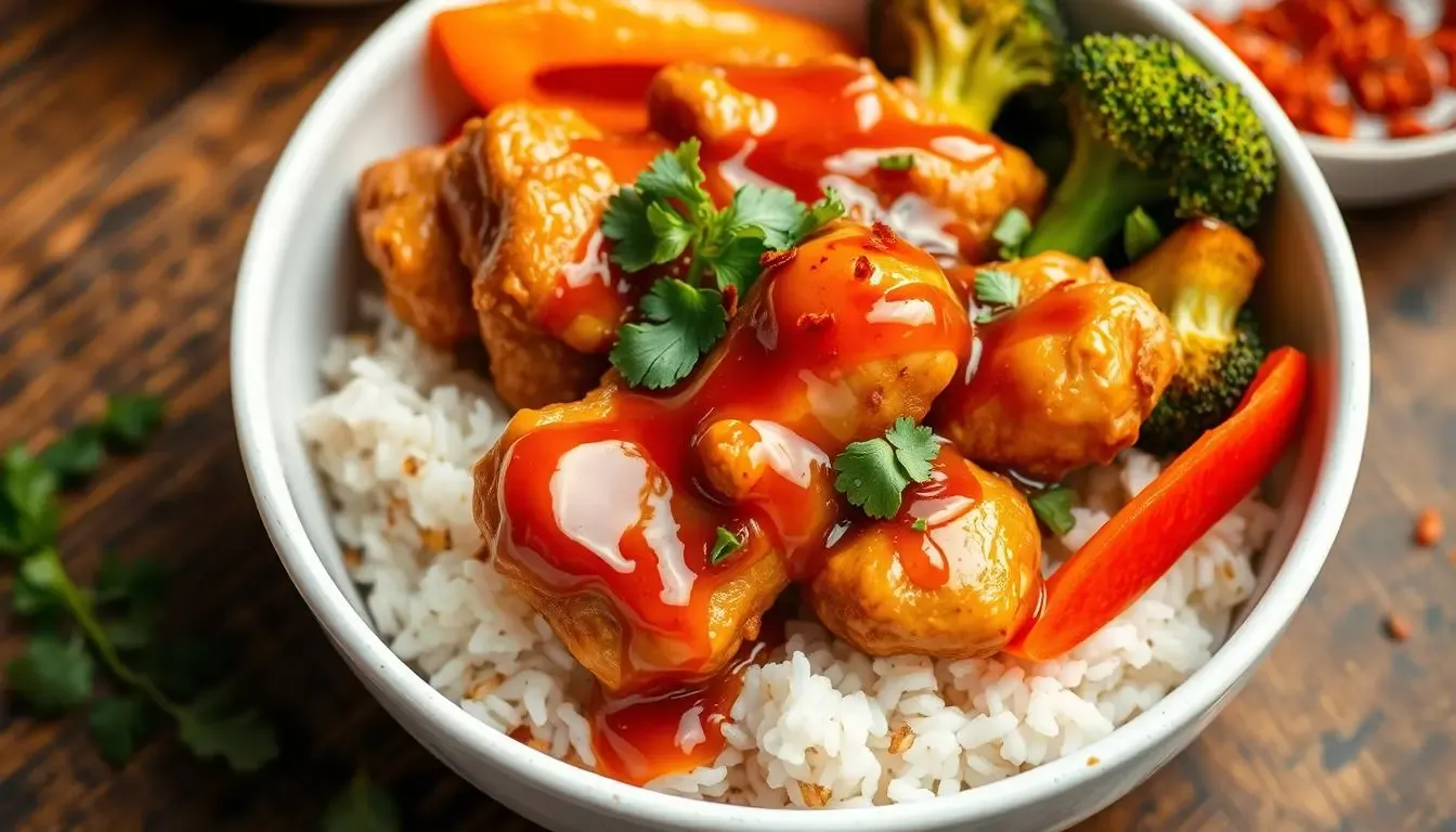 hot honey chicken bowl