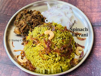 spinach biryani