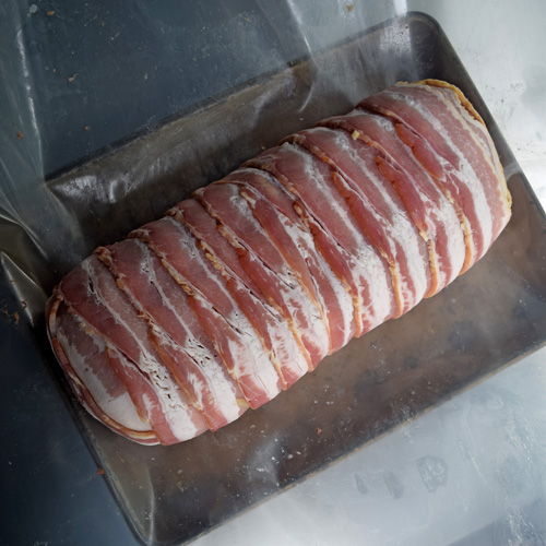 Bacon wrapped meatloaf on the Big Green Egg