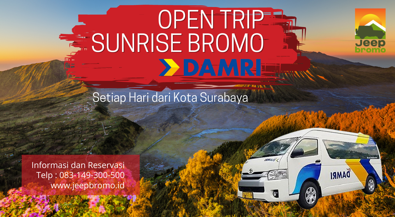 paket wisata open trip bromo damri dari kota surabaya berangkat setiap hari