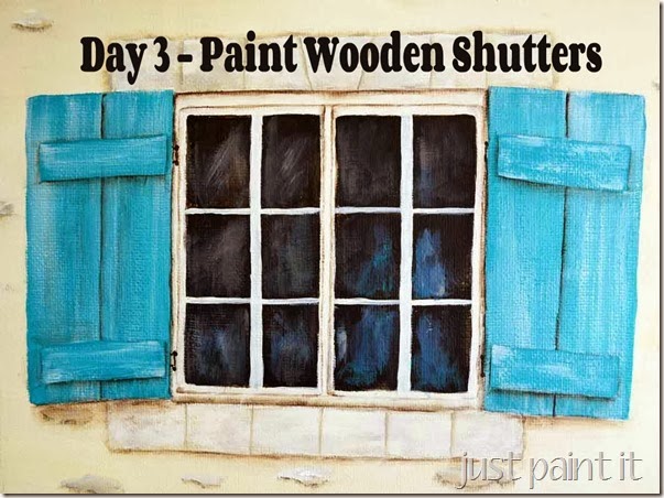 paint wooden shutters