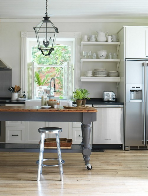 kitchen cabinets island shelves cabinetry white walnut stone ...