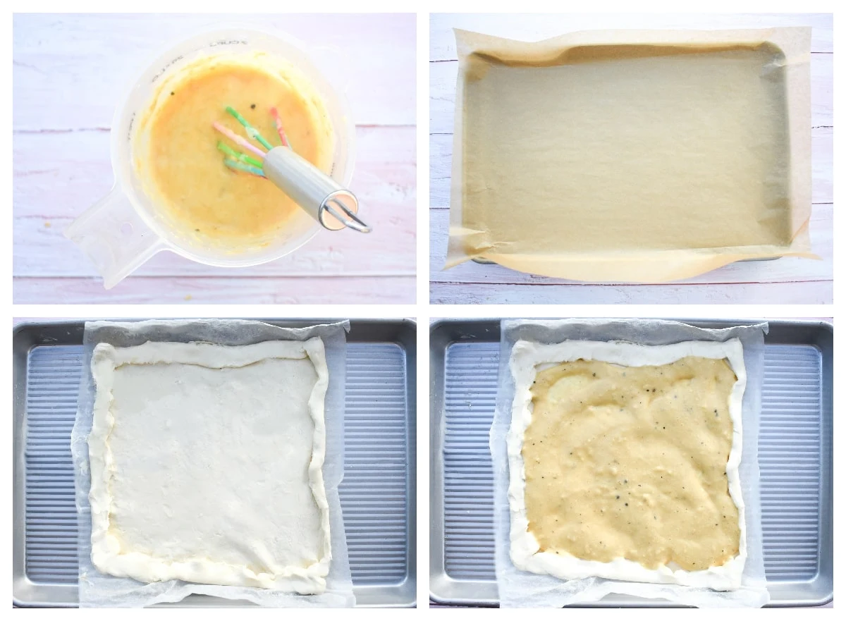 Vegan Asparagus Tart - Step 3 (assemble the tart)
