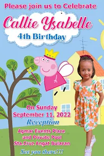 Best way to create peppa pig invitation for Birthday