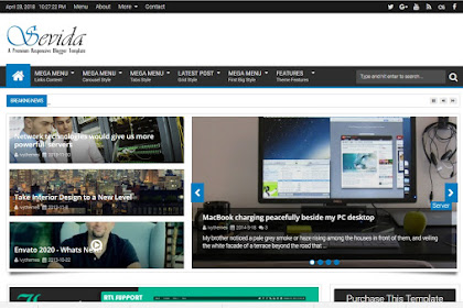 Sevida V2.5 Blogger Template Premium Free Download