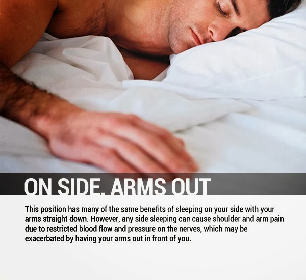 On Side, Arms Out - 8 Sleeping Positions and Their Effects On Health