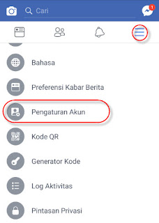 pengaturan akun fb