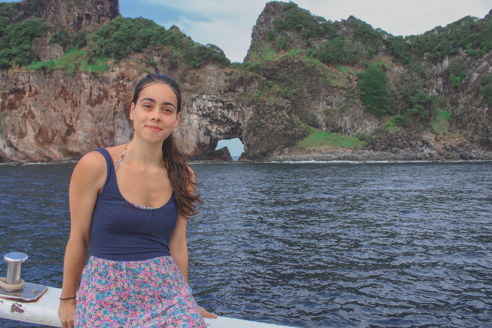 Photo taken on our Boat Tour, in front of Ponta da Sapata, Noronha