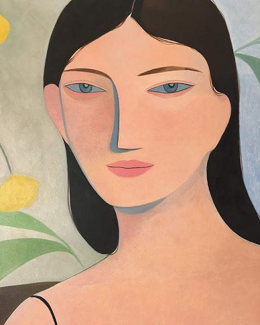 Kelly Beeman arte | dibujo en acuarela de mujer