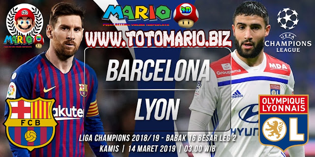 Prediksi UCL Round 16 Leg 2 : Barcelona vs Lyon, Kamis 14 Maret 2019 