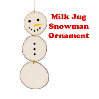 Milk Jug Snowman Ornament