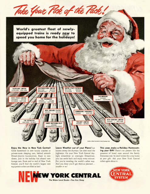 Christmas Train Ad With Santa