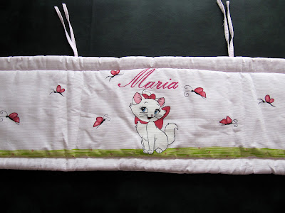 Resguardo de berço pintado gatinha marie