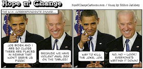 obama, obama jokes, political, humor, cartoon, conservative, hope n' change, hope and change, stilton jarlsberg, biden, correspondents dinner, anal sex, indiana, pizza