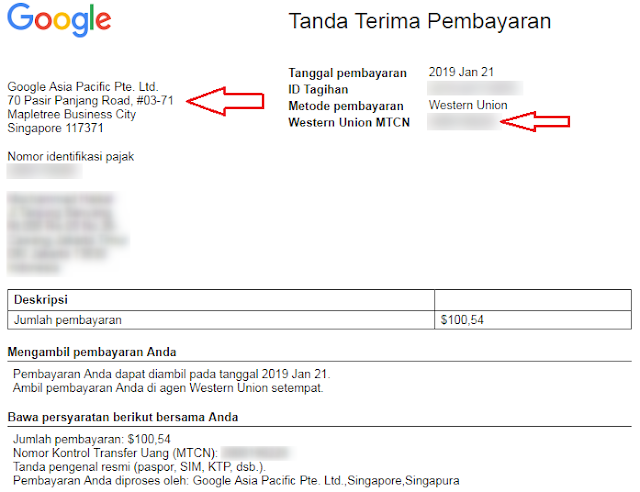 pembayaran western union google adsense