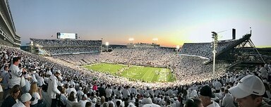 One of the biggest stadiums in the world is Beaver Stadium.