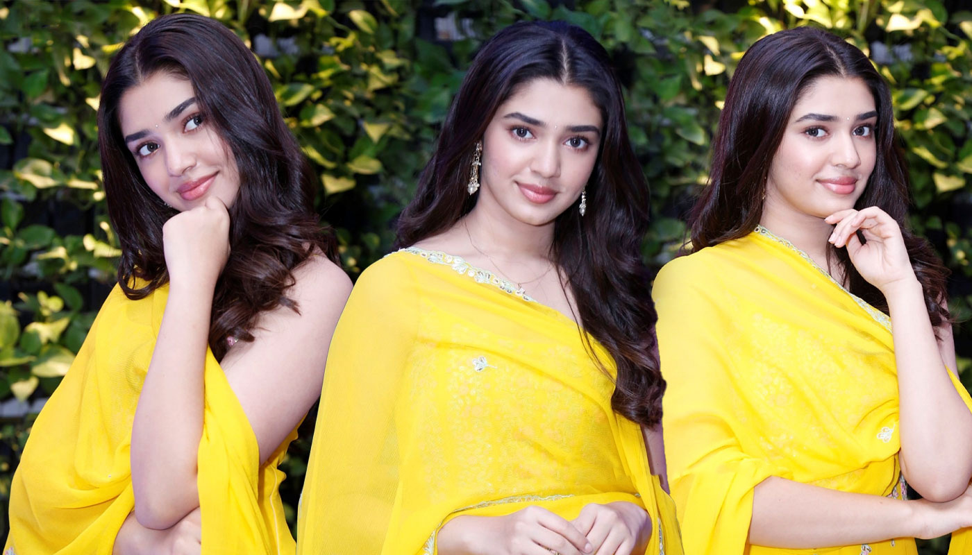 Actress Krithi Shetty Photos in yellow outfit