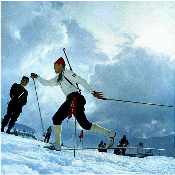 The skier in Grenoble