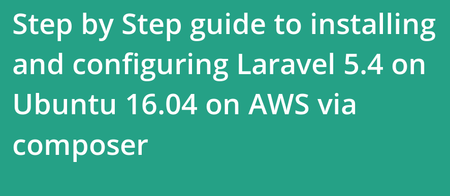 Installing laravel 5 on Ubuntu 16.04