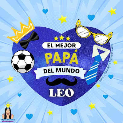 Solapín Nombre Leo por el Día del Padre para imprimir gratis