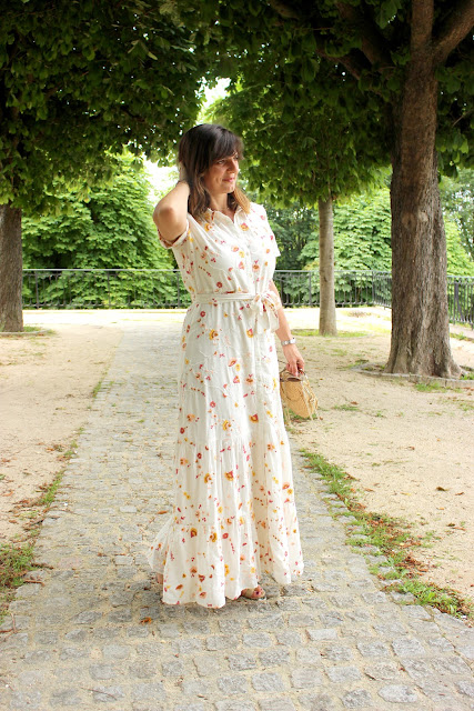 robe longue Sézane, look du jour, les petites bulles de ma vie