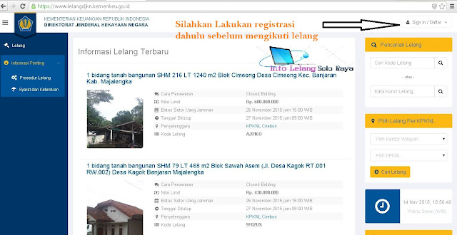 cara mendaftar lelang online kemenkeu RI, alur pendaftaran lelan online, daftar lelang online, cara mudah daftar lelang on-line
