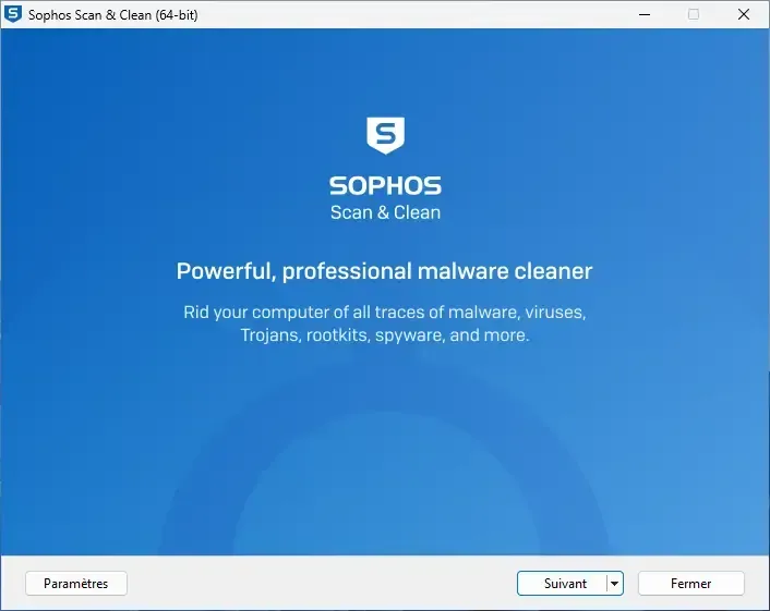 Capture ecran Sophos