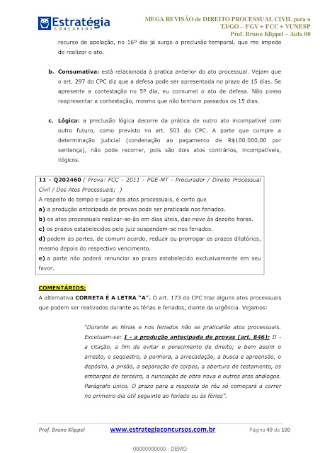 Questões de direito processual civil pdf