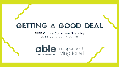 ABLE SC Online Consumer Training promo 