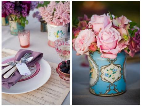 Spring Wedding Inspiration Wildberries Violets and Vintage