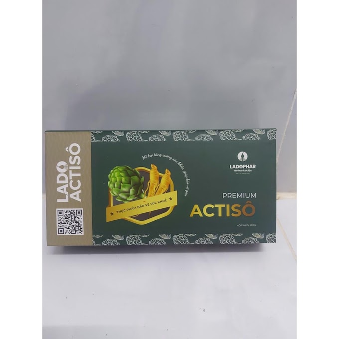 [ danhtravietnam ] Actisô Premium dạng gói- Ladophar-hộp 10 gói. giúp bồi bổ sức khỏe, bảo vệ gan.