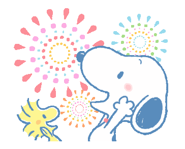 Line 公式スタンプ ゆるカワ スヌーピーの夏 Example With Gif Animation