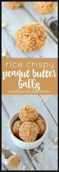 Easy Candy Recipe – Rice Crispy Peanut Butter Balls