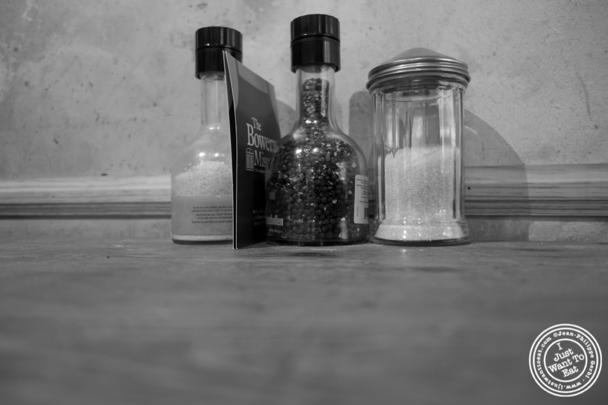 image of salt and pepper at Le Pain Quotidien in Tribeca, NYC