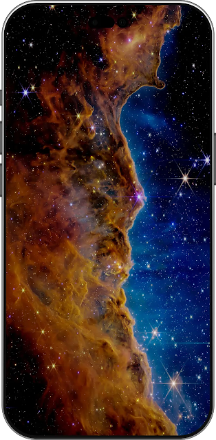 Cosmic cliffs image from james webb to use as wallpaper on ios iphone and android