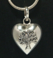 Heart Shape Harmony Ball with Tree of Life Motif