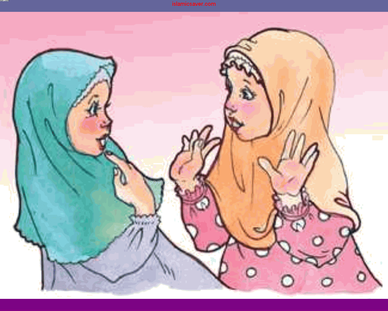 Gambar Kartun Muslimah Dua Orang Gambar Kartun