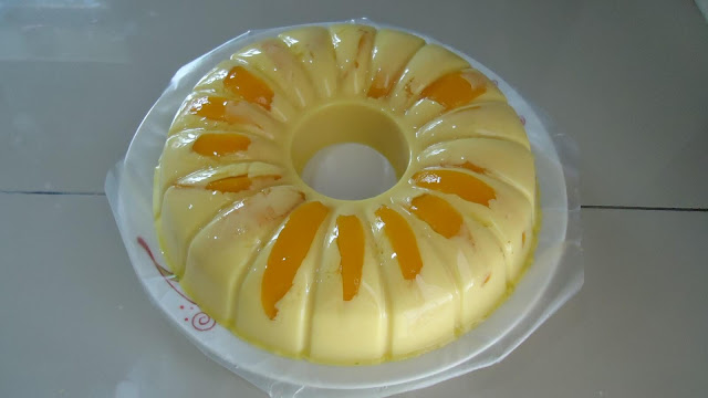 Puding Buah Peach