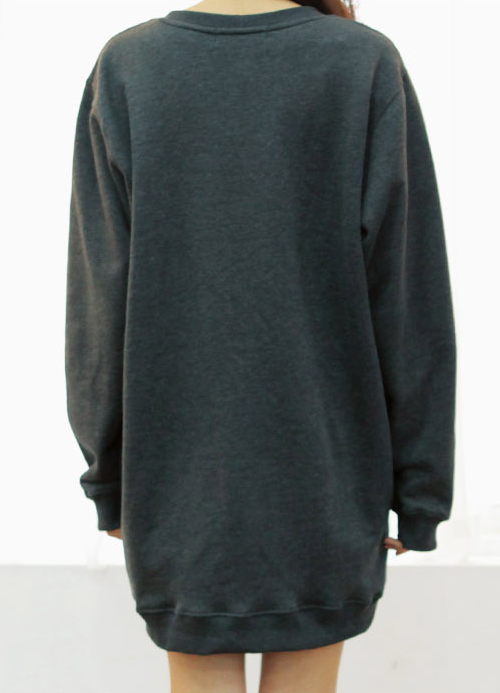 Simple Long Banded Sweatshirt