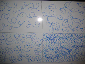 Drawing free motion quilting designs